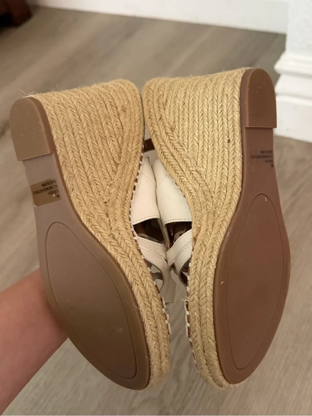 Women’s White Espadrille Wedge Sandals